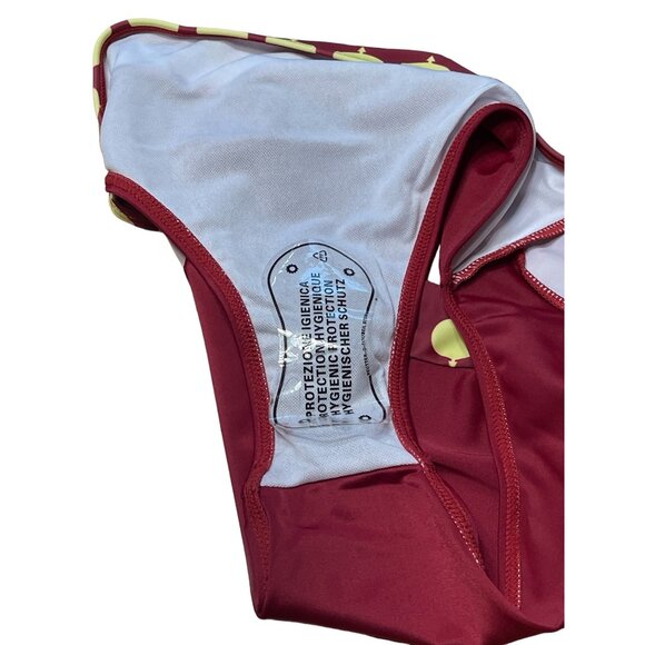 NWOT Women Swimsuit Red Mesh Bikini Size M - Picture 9 of 12